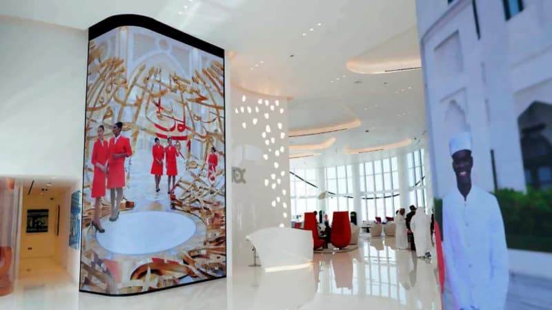 Premium airport OOH advertising at Al Bateen Executive Airport, Abu Dhabi, UAE