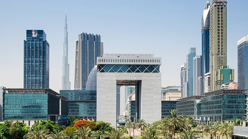 Billboard advertising on DIFC, Dubai, UAE