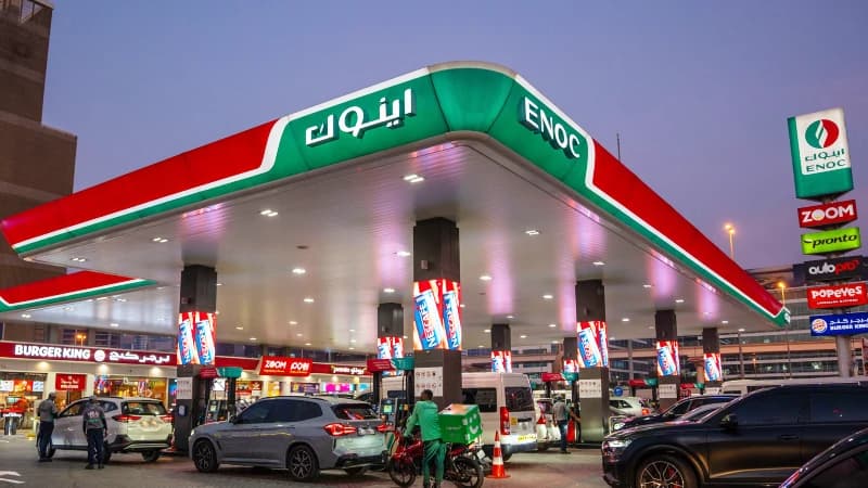 Digital screen advertising at ENOC and EPPCO petrol stations across Dubai and the UAE